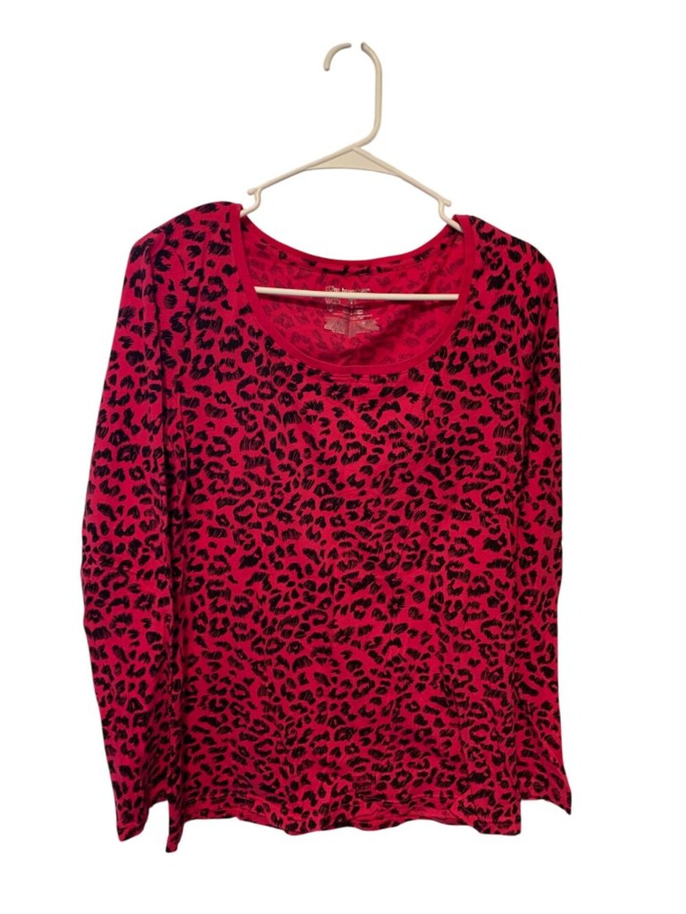 Vintage Y2k No Boundaries Womens Juniors Size 15 17 Round Neck Cheetah Pink Tshi